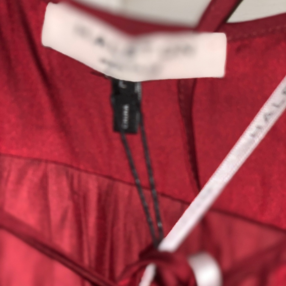 Red Pleated dress - Picture 2 of 5